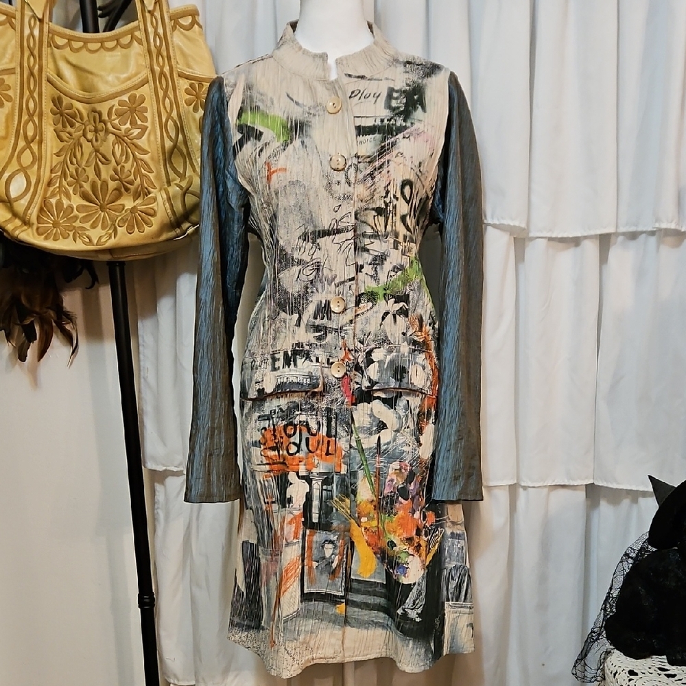 Mechant Multicolor Artistic Long Sleeve Jacket